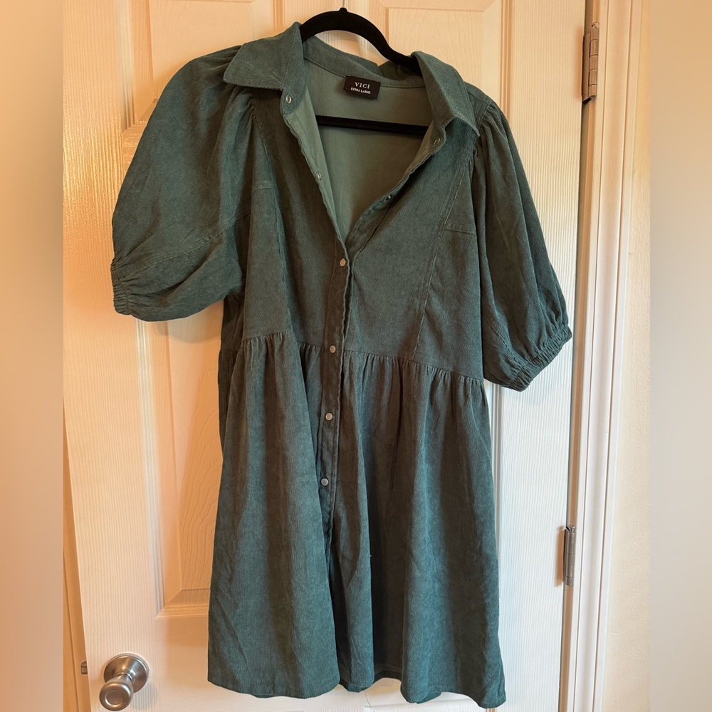 Vici Sage Green Knit Dress